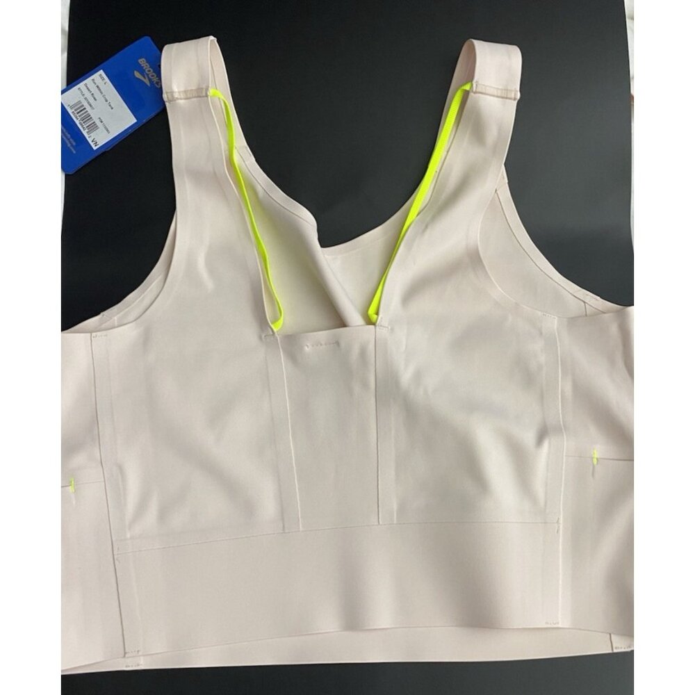 Brooks Women's White High-Support Sports Bra - Picture 8 of 10
